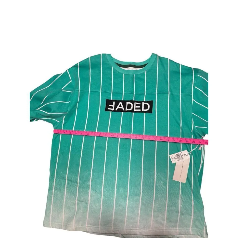 Filthy Dripped Clothing “Faded” Fleece Pullover Size 2X Green